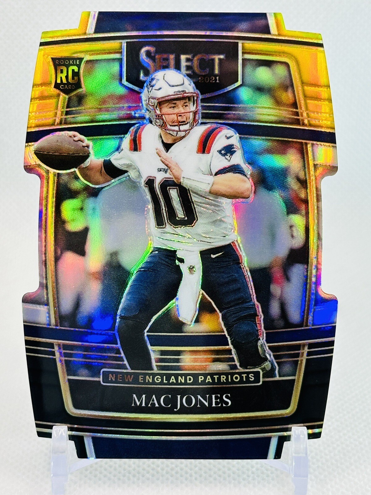 2021 Select Mac Jones Black Gold Die Cut Prizm Concourse Rookie RC No.51