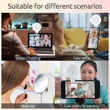 New Ring Light Selfie Light Rechargeable Touch Panel Light 4 Brightness Level