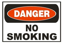 Danger No Smoking Sticker Safety Sticker Sign D677 OSHA