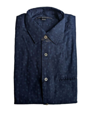 John Varvatos Pfauenblau Slim Fit Langarm Hemd Mit Knopfleiste $248 NWT