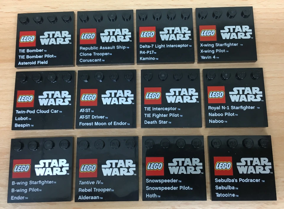 LEGO ® - STAR WARS Typenschilder Sockelplatte Fliese Tile für Collectables  6179 - Bild 2 von 4