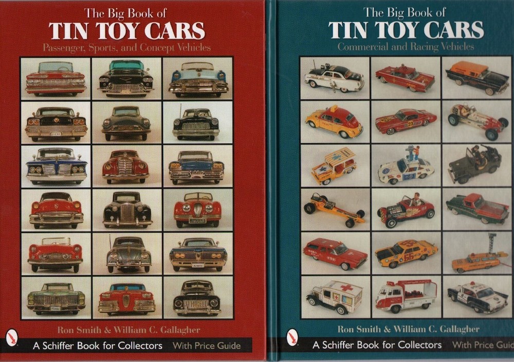 2 Book Set - Tin Toy Cars: Commercial, Racing, Passenger, Sports & Concept Vehi