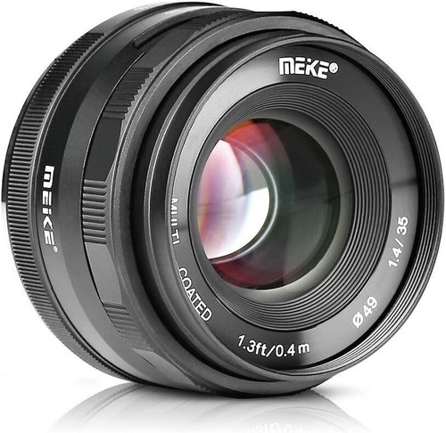 Meike 35mm F/1.4 MFT Mount Large Aperture Manual Focus APS-C Camera Lens - Picture 3 of 9