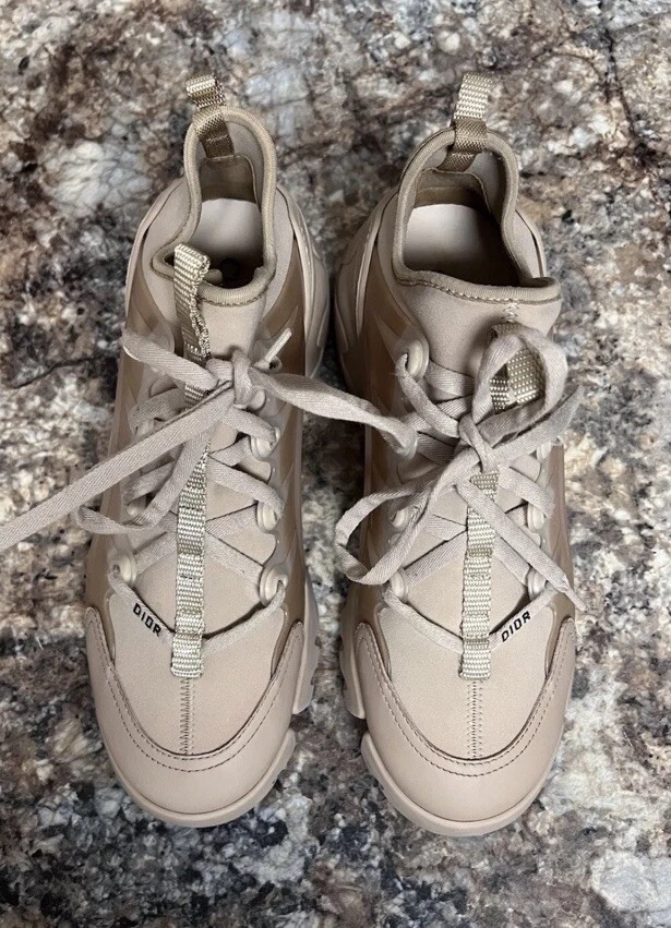 Dior CD D connect nude size 38.5 authentic trainer runner Vgc Shoes Sneakers