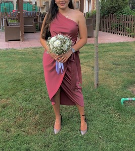 ted baker one shoulder green dress