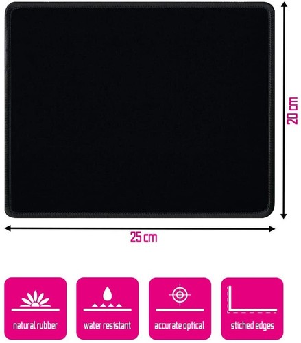 Silmo Mauspad schwarz KLEIN bis RIESIG Mousepad Büro Gaming Homeoffice Mausmatte - Bild 12 von 20