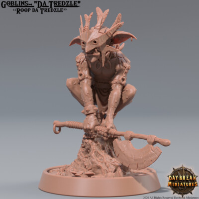 Goblin Guard, Tabletop DnD RPG Wargames Fantasy Warrior Goblin Fighter Miniatur