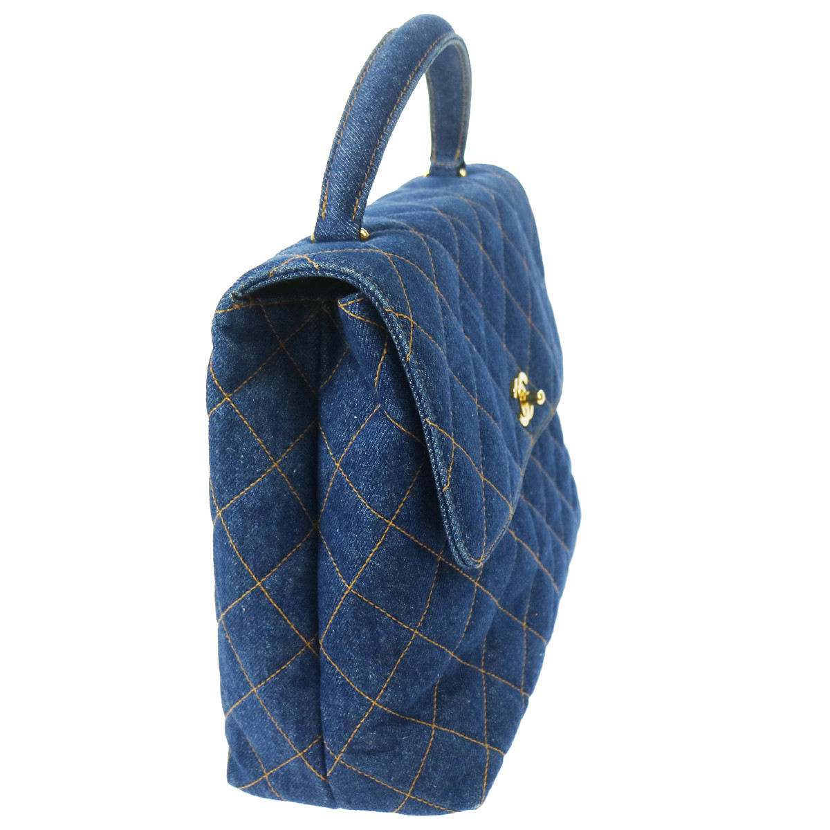 Chanel Blue Denim Top Handle Handbag GS01977k | eBay