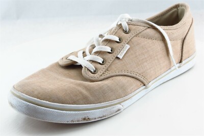 VANS Lace Up Fashion Sneakers Brown Fabric Women Shoes M