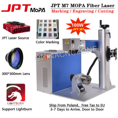 100W JPT M7 Mopa Fiber Laser Marking/Cutting/Engraving Machine Color Marking EU