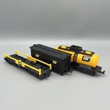 1988 Toy State TS0006-010610 CAT Train Cars Oil Tanker, Box Car  Cargo Car