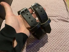 Leather TOP Gaff Straps, Arborist, Lineman -Heavy Duty extra thick leather Secon