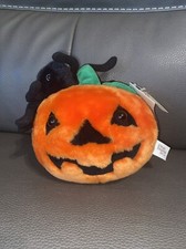 Vintage Plush Creations Inc 1995 Pumpkin Plush  Spider Jack o Lantern Halloween