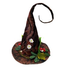 Halloween Bark Cloth Witch Wizard Hat Party Headgear Devil Cap Cosplay Props