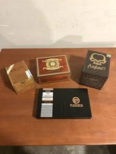 Lot of 4 Empty Cigar Boxes Perdomo Plasencia 149 Oliva Serie G Asylum 13