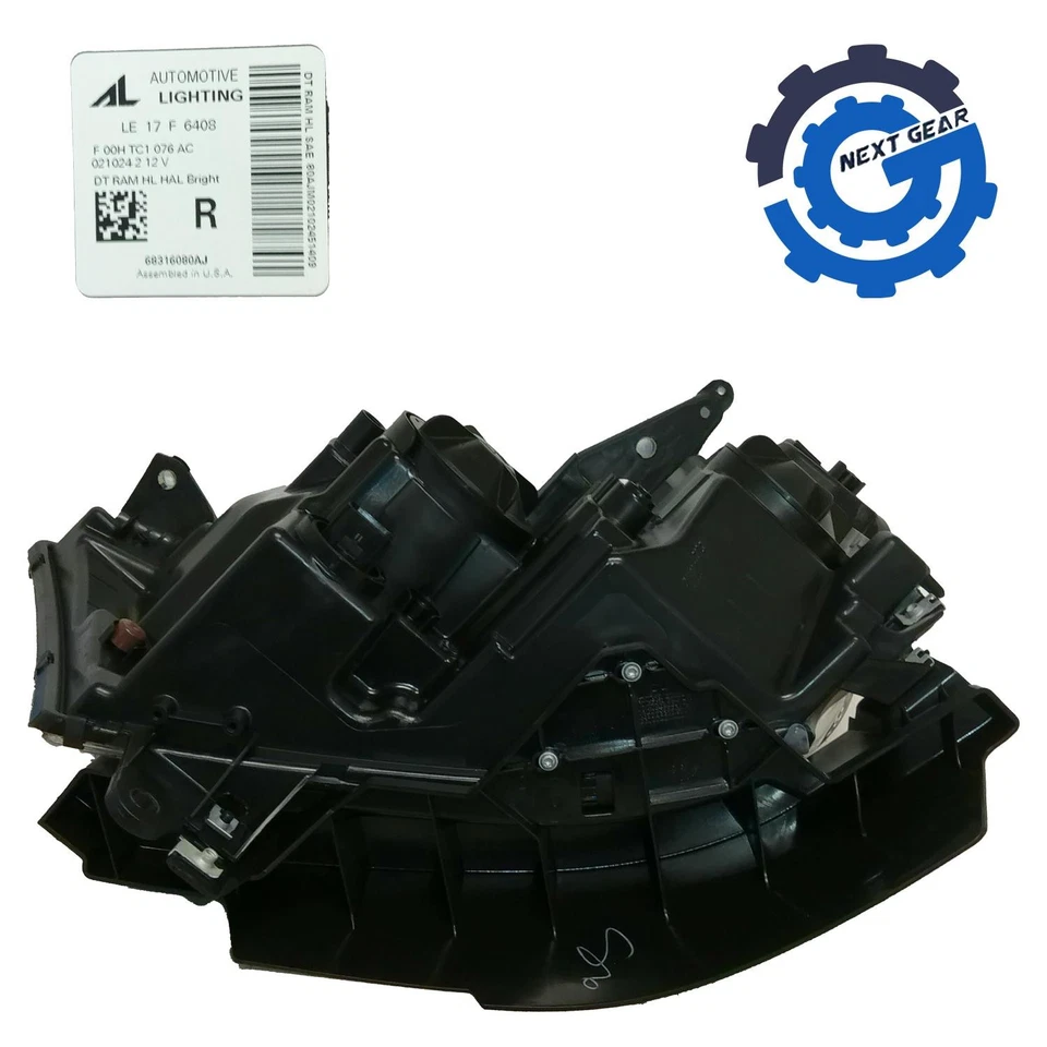Nuevo conjunto de faros halógenos derecho Mopar 2019-2024 Ram 1500 68316080AJ fabricante de equipos originales Foto 4 de 4