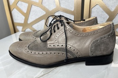 Primo Valore European Brand Luxury Dress Shoes Eu 42 Us 9 9.5 Men Taupe Leather