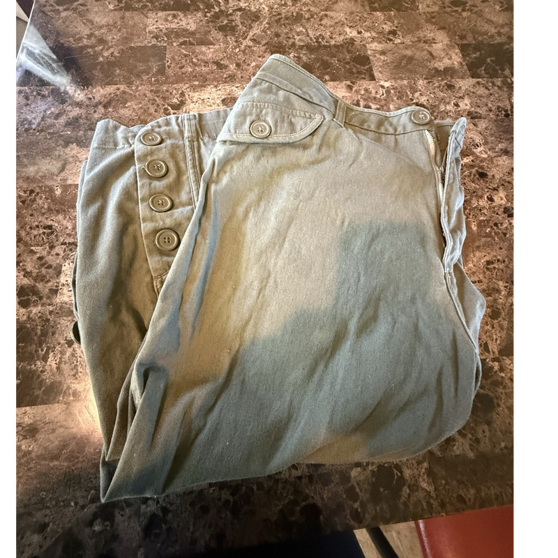 Lane Bryant Hunter Green Denim Capri Jeans Button Fly Solid Regular Size 24