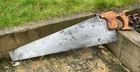 Antique Vintage IMES London Split Nut 28-1/4" Rip Saw 3 TPi Hand Saw Old Tool