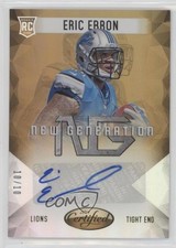2014 Certified New Generation Mirror Signatures Gold 10/10 Eric Ebron Auto 1f1