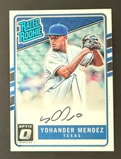 ks 2017 Panini Donruss Optic Yohander Mendez Rated Rookie On Card Auto Texas