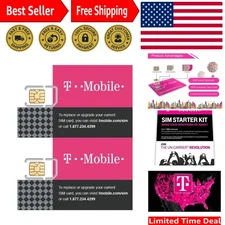 2 Pack Authentic Official SIM Card Micro/Nano/Standard GSM 4G/3G/2G LTE Prepa...