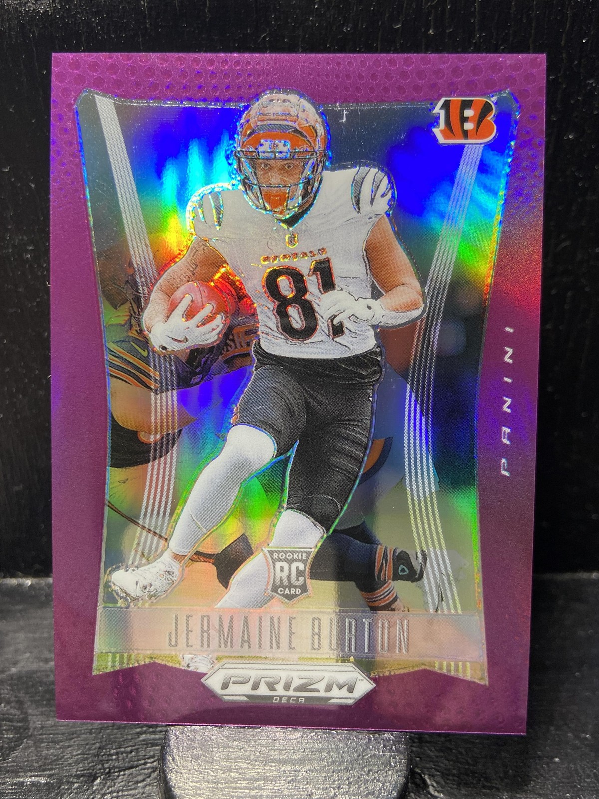 #/99 Rc Jermaine Burton #63 2024 Panini Prizm Deca Purple Prizms Cincinnati