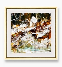 Australian Whitsundays Coral Sea Artwork • Abstract Ocean Breeze Painting Framed