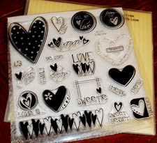 CTMH D1194 ALL MY LOVE  HEARTS, i love you, XOXO, sweetie, LOVE IS..., always