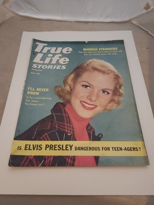 True Life Stories Magazine April 1957 Elvis MCM Sleeze Fashion Romance VG