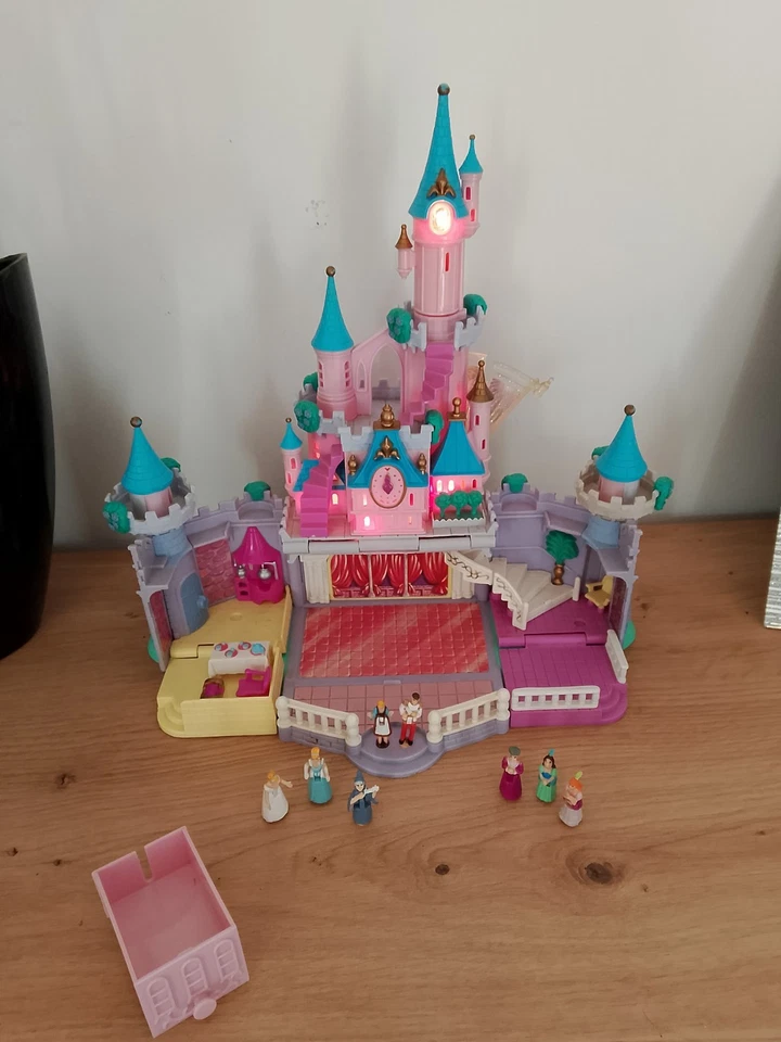 Château Cendrillon Polly Pocket Vintage Avec Personnages - Photo 4/4