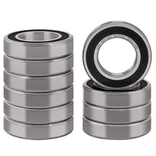 10 Pcs 6007-2RS Double Rubber Seal Bearings 35x62x14mm Pre-Lubricated and Sta...