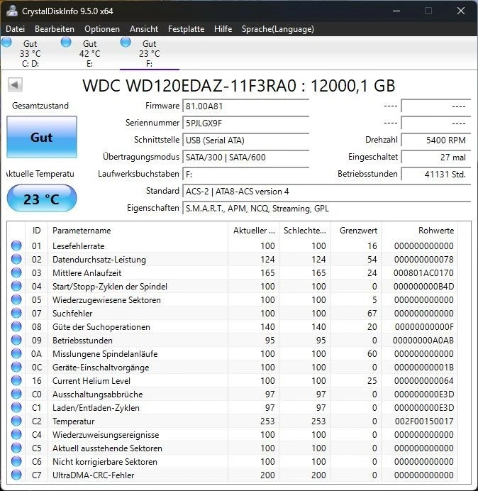 1x 12TB WD120EDAZ SATA-HDD Top Zustand, sehr fairer Preis - Bild 2 von 2