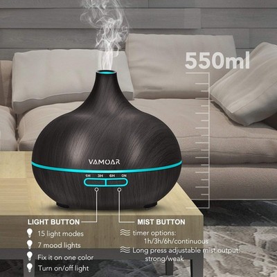 Luftbefeuchter 7 LED Licht Ultraschall Timer Aroma Diffuser Humidifier Diffusor