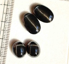 Natural Black Star Oval Cabochon Diopside Star Gemstone Lot 9 13.5 MM 16.20 CT