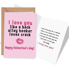 Funny Valentine's Day Card for Him, Naughty Valentines Day Card for Husband B...