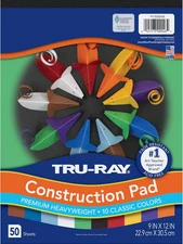 Tru-Ray Pacon 9-inch x 12-inch Construction Paper, 9x12, 10 Assorted Colors