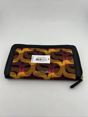 Vera Bradley Georgia Wallet Modern Lights With Black Leather Trim New READ!!!
