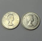2- 1964 25C Canadian Quarter 80% Silver