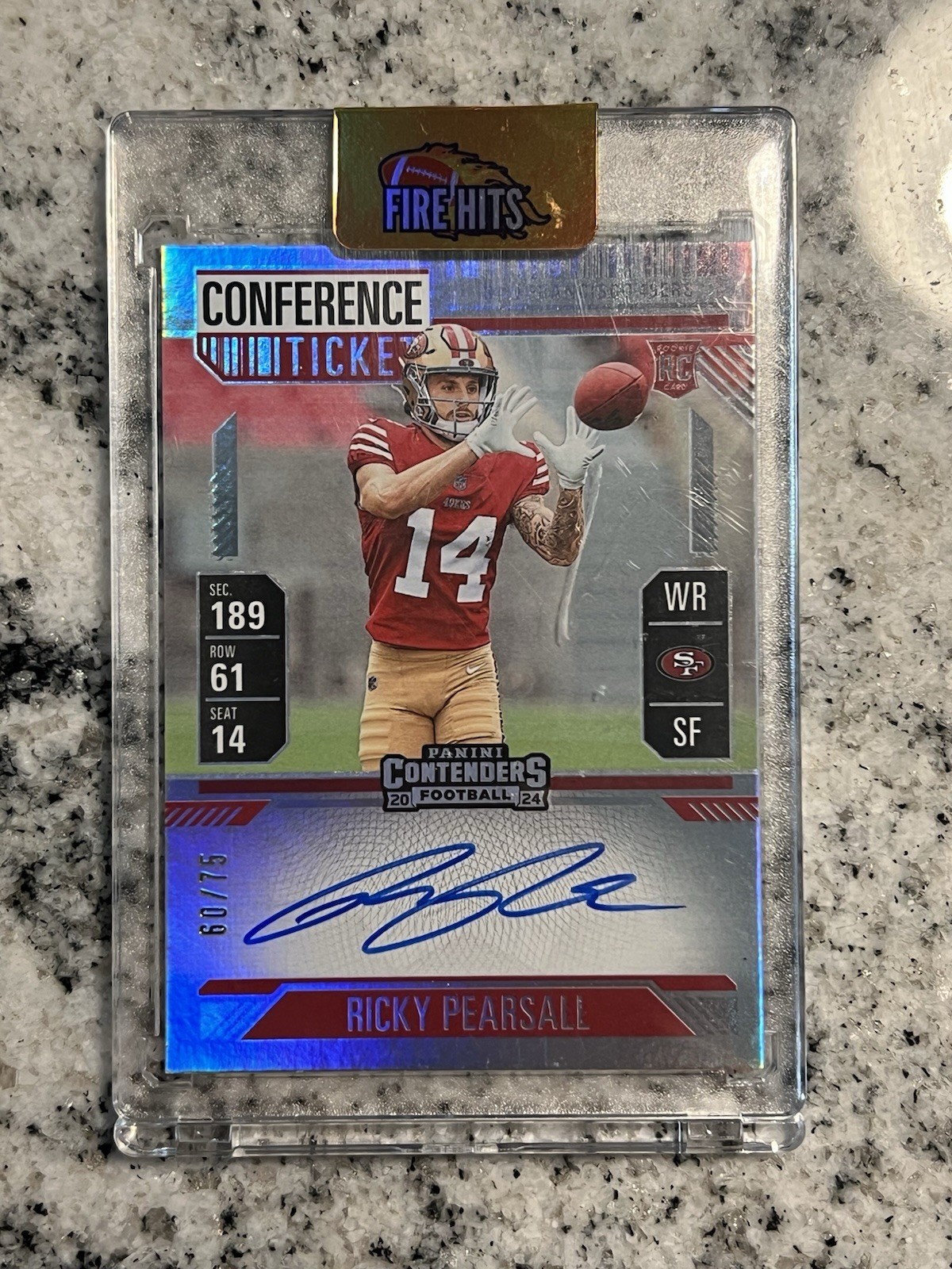 RICKY PEARSALL 2024 PANINI CONTENDERS VARIATION CONFERENCE TICKET AUTO RC 60/75!