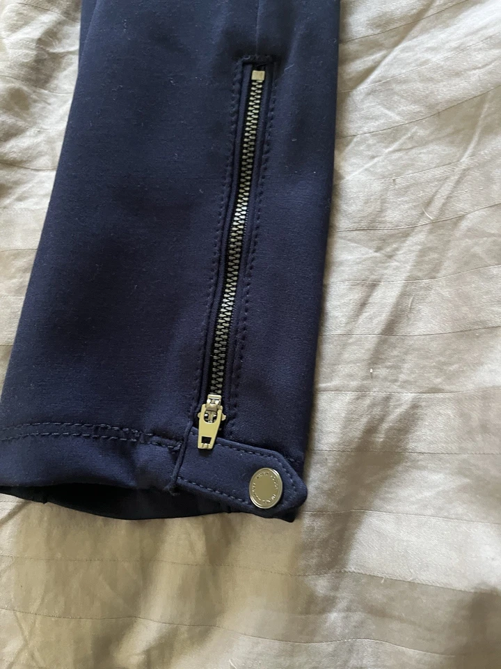 Calça de tornozelo fina feminina White House Black Market tamanho 2 tornozelo azul marinho 2A NOVA - Imagem 4 de 4