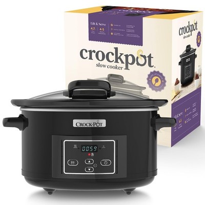 Crockpot Lift and Serve Digitaler Schongarer mit Klappdeckel und programmierbarem