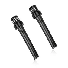 2 PCS Breather Hose Gas Fuel Tank Cap, CNC One-Way Valve Vent Tube with Black