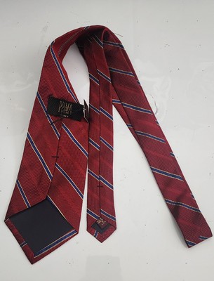 NWT Prima Grenadine Stripe 100% Silk Men's  tie 4'' x 57.5'' Italy