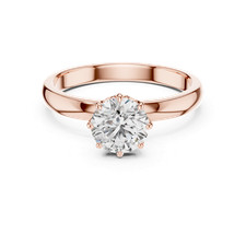 14K ROSE GOLD Over Certified 1.00 Ct Created VVS1 Diamond Engagement Ring a517