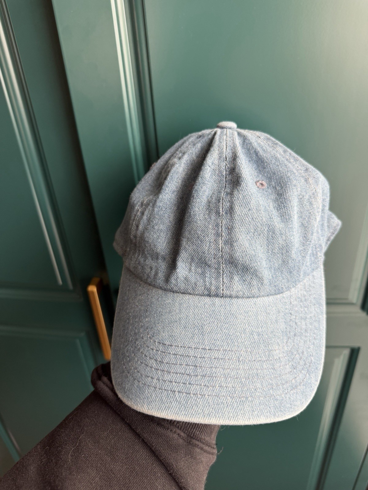 Dad hat Solid Plain Washed Denim Cotton Baseball … - image 2