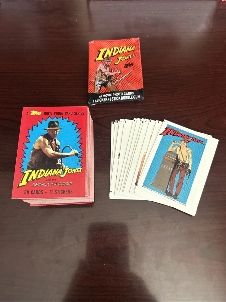 1984 Indiana Jones & Temple of Doom TOPPS Complete Set 88 Card/11 Sticker Clean - Photo 1/1