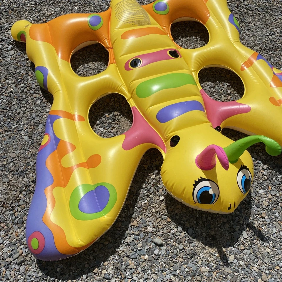 RARE Vintage 2001 Intex The Wet Set 63”x55” Butterfly Kids Pool Float Used - Image 2 of 4
