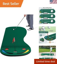 Lightweight Par 3 Putting Green Mat - 10 ft x 3 ft for Home Office Practice