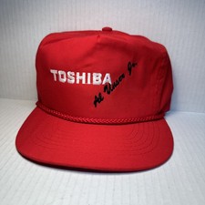 Vintage Toshiba Electronics Al Unser JR. Hat Rope Mens 80s